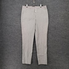 NEW Talbots Pants Womens 6 Gray Chatham Slim Leg Ankle Mid Rise Striped Pull On
