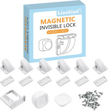 6 Pack Magnetic Cabinet Locks Baby Proofing - Child Safety Cabinet Latch Locks w