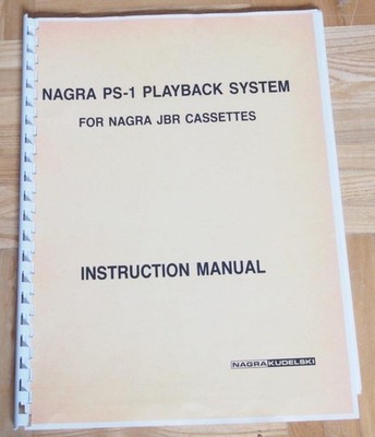 1 x Nagra PS - 1 Playback System ! Instruction Manual ! RAR ! ENG !