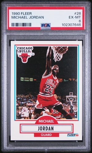 1990 FLEER #26 MICHAEL JORDAN PSA 6
