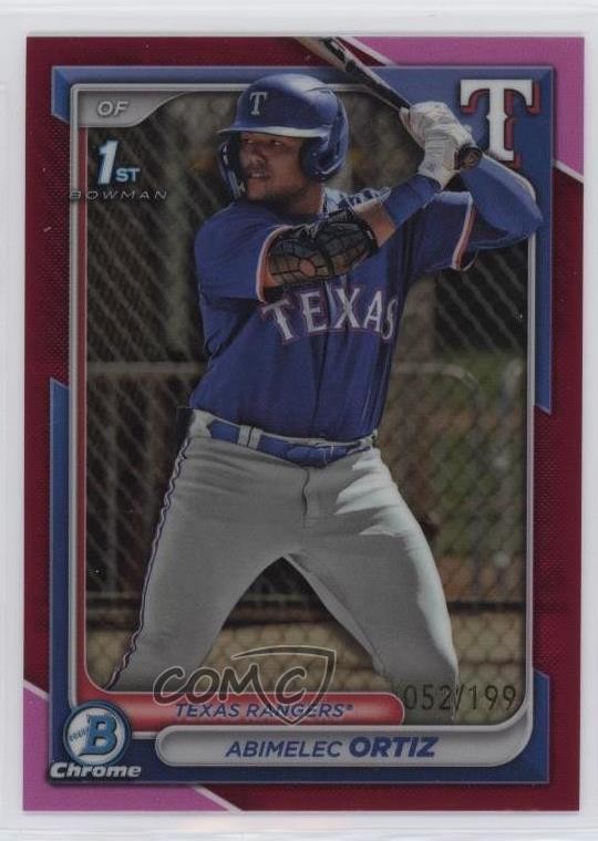2024 Bowman Chrome Prospects Fuchsia Refractor /199 Abimelec Ortiz #BCP-16 19l7