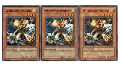 Yugioh- 3X Whirlwind Prodigy - Common - Unlimited - FET-EN030 - Near Mint