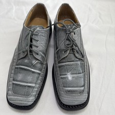 Scarpe formali LIBERTYZENO bambini ragazzi stampa lucertola coccodrillo pelle taglia 6 nuove senza scatola