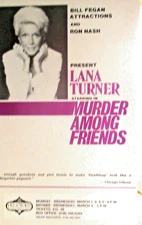 WINDOW CARD -"MURDER AMONG FRIENDS" LANA TURNER