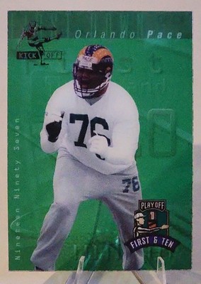 Orlando Pace Kick Off (RC) SP - 1997 Playoff First & Ten Rams HOF Rookie