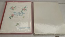 C R Gibson Vintage 1959 Catholic Baby  s Record Book, Original Box Worn And Torn