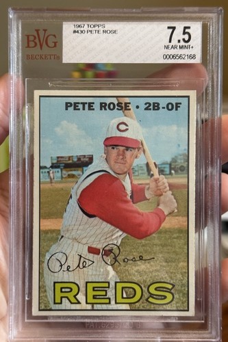 PETE ROSE 1967 TOPPS BVG 7.5 ! *DEAD CENTERED BEAUTY ! *NICER/MOST PSA ONES~LOOK
