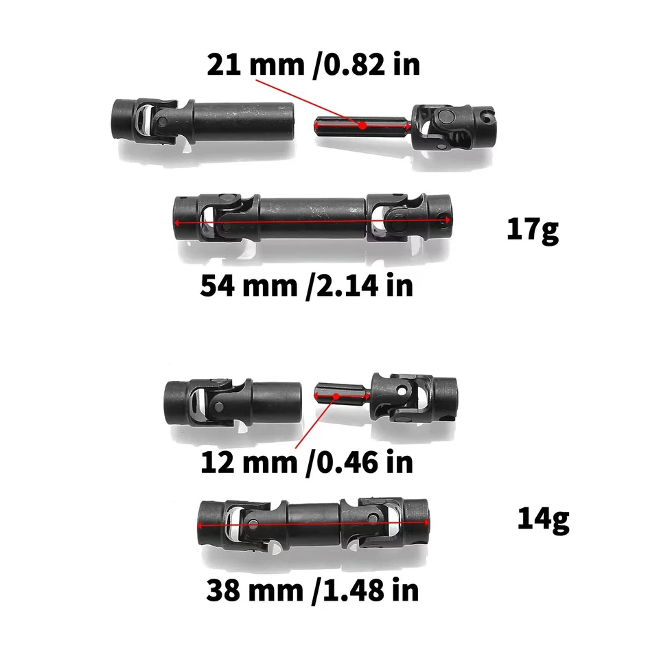 Front Rear Drive Shaft Upgrade Parts for Traxxas 1/18 TRX4-M RC Crawler Car Tool - Image 3 of 4