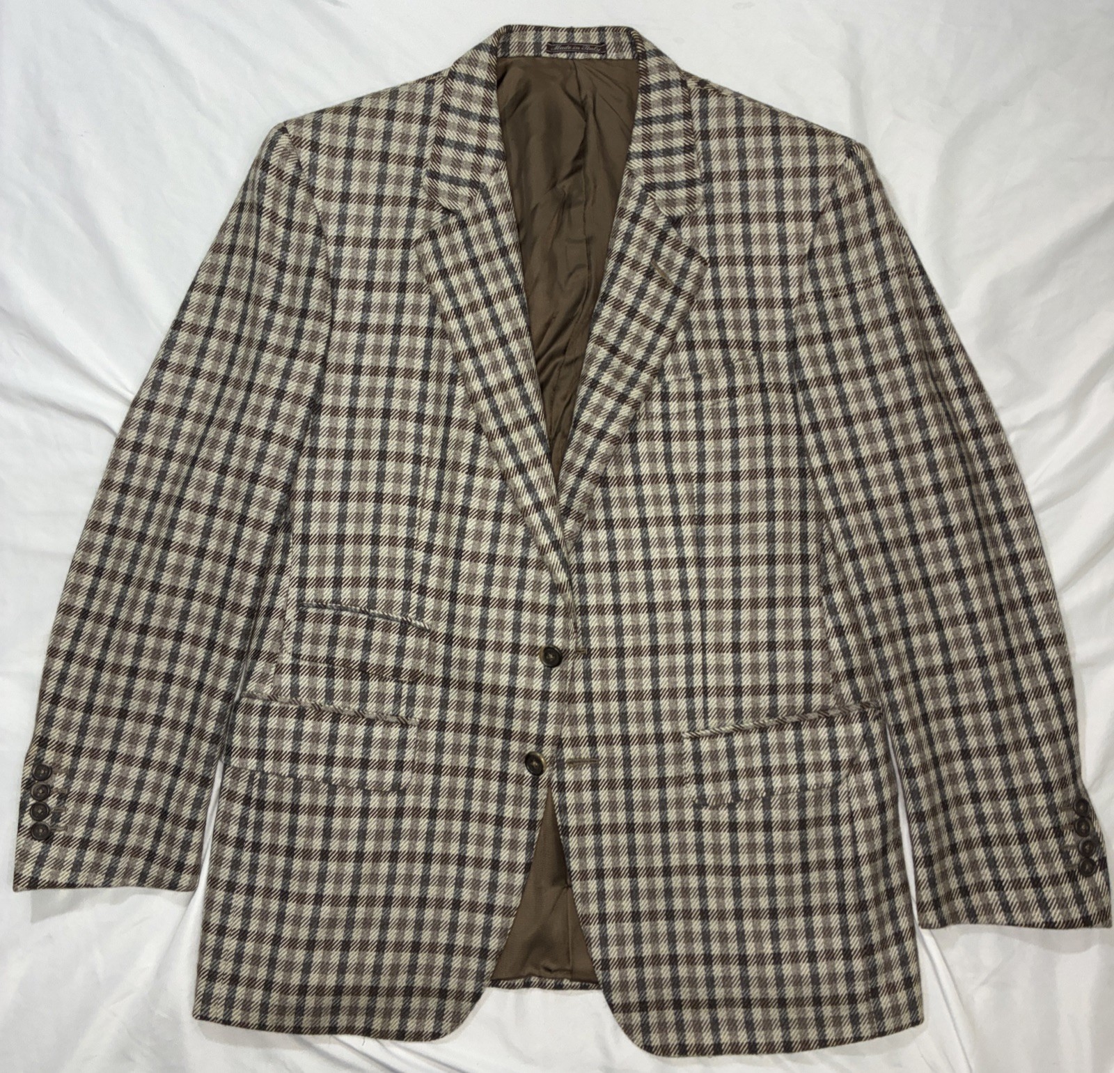 VTG Dunhill Men’s Wool Cashmere  Houndstooth 2-Button Blazer 40R US 102 cm RARE
