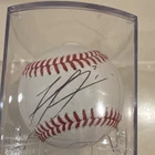 Michael Harris II Autographed MLB Baseball Original Signed Ball in Display Case