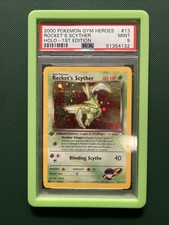 Pokemon Rocket's Scyther Gym Heroes 1st Edition Holo Swirl Rare #13 PSA 9 Mint on eBay