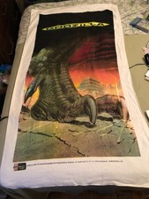 VTG Toho Godzilla Beach Bath Towel Colorful 1998 Movie Promo Monster Gojira NOS