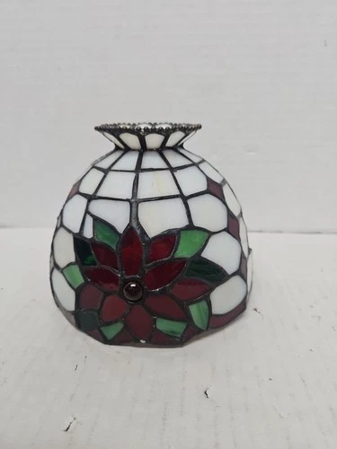 Vintage Partylite Tiffany Style Stained Glass Small Lamp Shade 5”