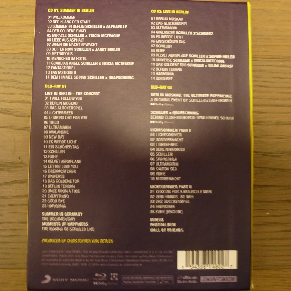Schiller  Summer in Berlin   Super Deluxe Edition   Boxset 2 CD's + 2 Blu-rays - Bild 2 von 4