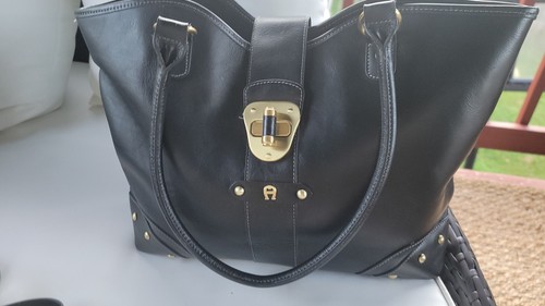 Borsa a mano Etienne Aigner grande in pelle vintage anni 70 a tracolla - Foto 5 di 13