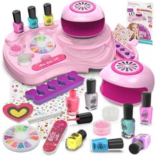 Amagoing Nail Polish Set for Girls Ages 7-12, Kids Nail Art Studio Kit, Non T...