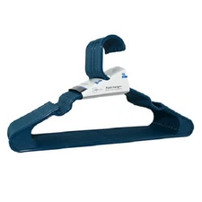 Mainstays Plastic Notched Adult Hangers for Any Clothing Type, Corsair 18 Count