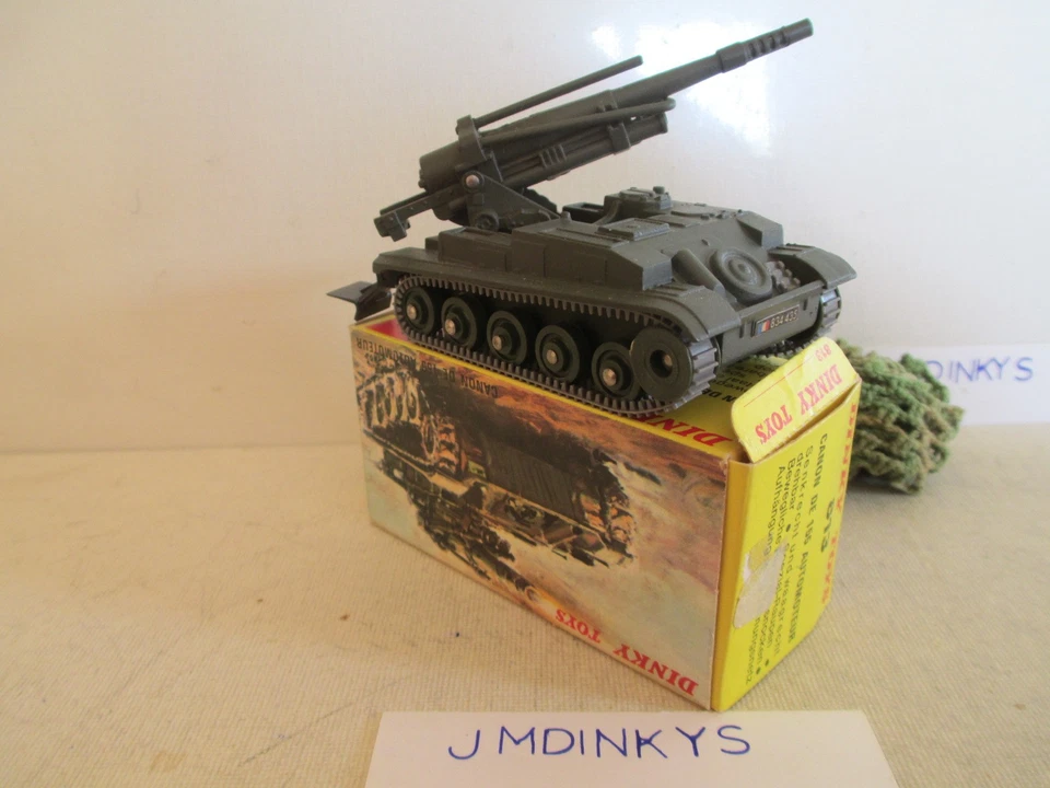 DINKY 813 AMX 155mm ABS GUN TANK NO WIRE SANS FIL MIB 9 EN BOITE RARE NICE OOK - Photo 4/4