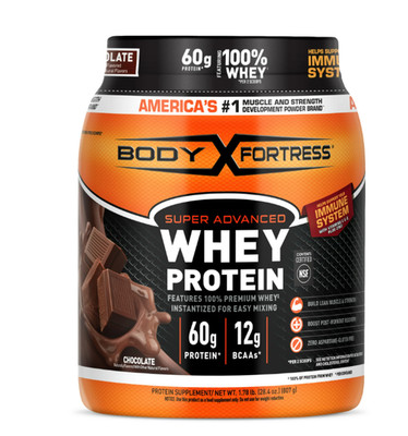 Body Fortress Super Advanced Whey Protein Powder Chocolate 60g 1.78lb