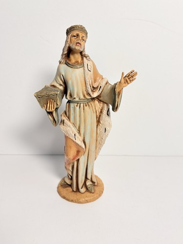 Vintage Fontanini Nativity 7.5" Scale Figure King Melchior #302 w/ Spider Mark