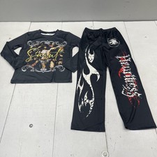 Saint Shirt Pants Set Boys 11-12Y Black Jesus Graphic Fearless 2 Piece Outfit