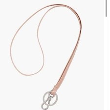 Vera Bradley Iconic Lanyard Rose Quartz Pink Polyester Key ID Holder 25175 NWT