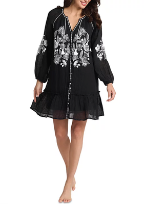 Tommy Bahama Women's Linen Gauze Tunic Swim Cover-Up Swim Size M