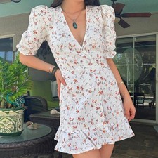 Reformation Linen Wrap Dress