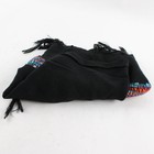 Multicolor Embroidered Black Triangle Scarf 60" — photo 1