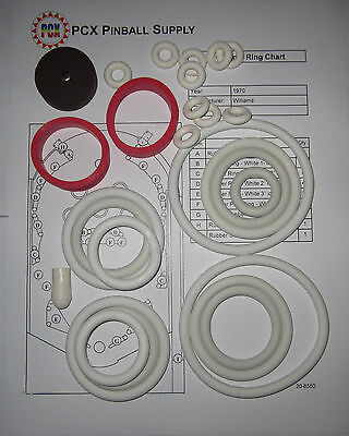 1970 Williams Rock 'n Roll Pinball MachineTune-up Kit Includes Rubber Ring Kit 