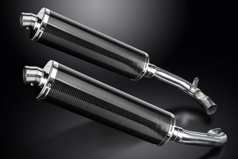 Kit silenciador escape carbono ovalado 18" Honda VTR1000F Superhawk 1997-2003 Foto 3 de 4