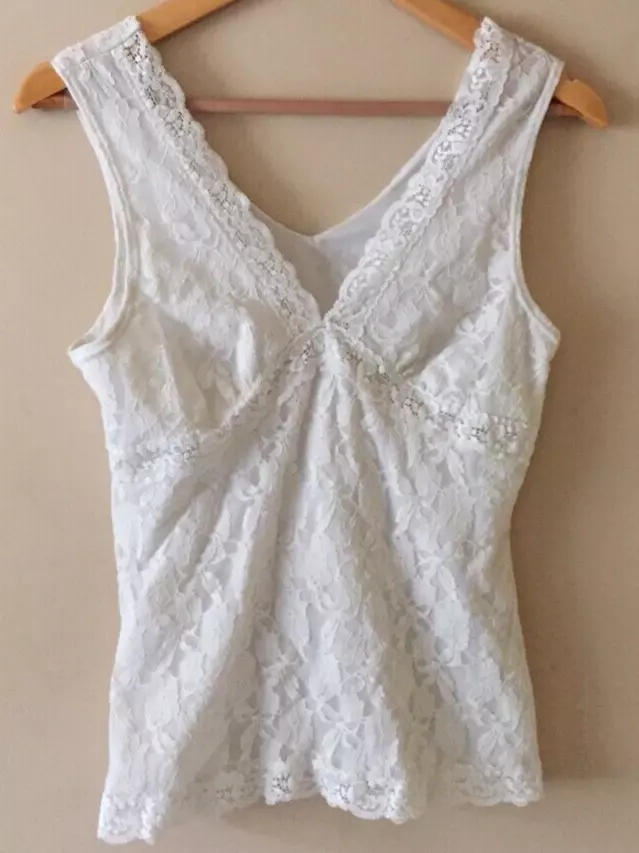 Lace tank top white cheap