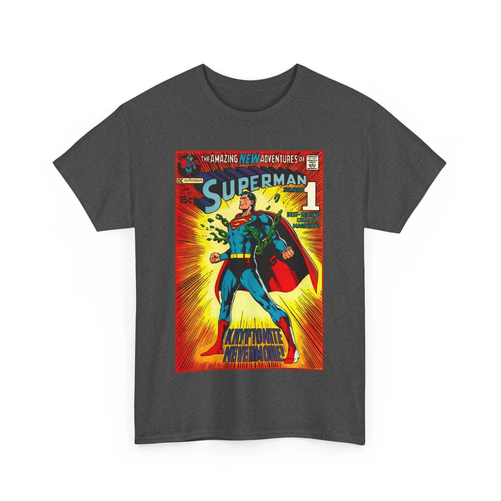 Superman T-Shirt - #233 Kryptonite No More - Classic DC Comics Bronze Age Cover
