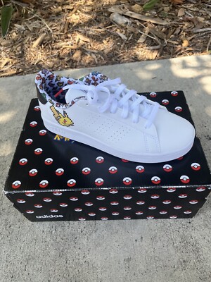 Size 6 - adidas Advantage x Pokemon Cloud White