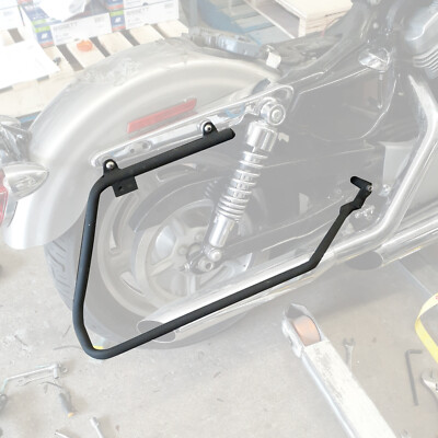 For 2004-14 Harley Davidson Sportster 883 Saddlebag Conversion Bracket Mount Kit