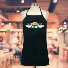 Friends Central Perk Adjustable Black Cotton Apron Adult Size NEW N PACKAGE