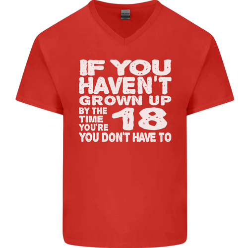 Camiseta de algodón con cuello en V divertida para hombre Don't Grow Up 18 cumpleaños 18 años - Imagen 3 de 13