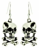 Ohrringe Totenkopf + Knochen OhrhäNger SchäDel + Knochen OhranhäNger Totenkopf