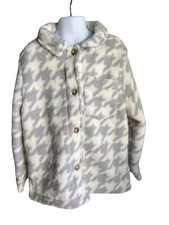 cat and jack jacket girl Size XS 4/5 White/Gray