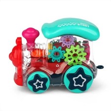 Transparent Gear Train 3D Concept Toys - 360  Rotating Vehicle, Gear Simulation