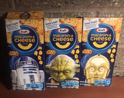 Star Wars Kraft Mac & Cheese Yoda R2-D2 C-3PO. EMPTY Boxes Limited Release!