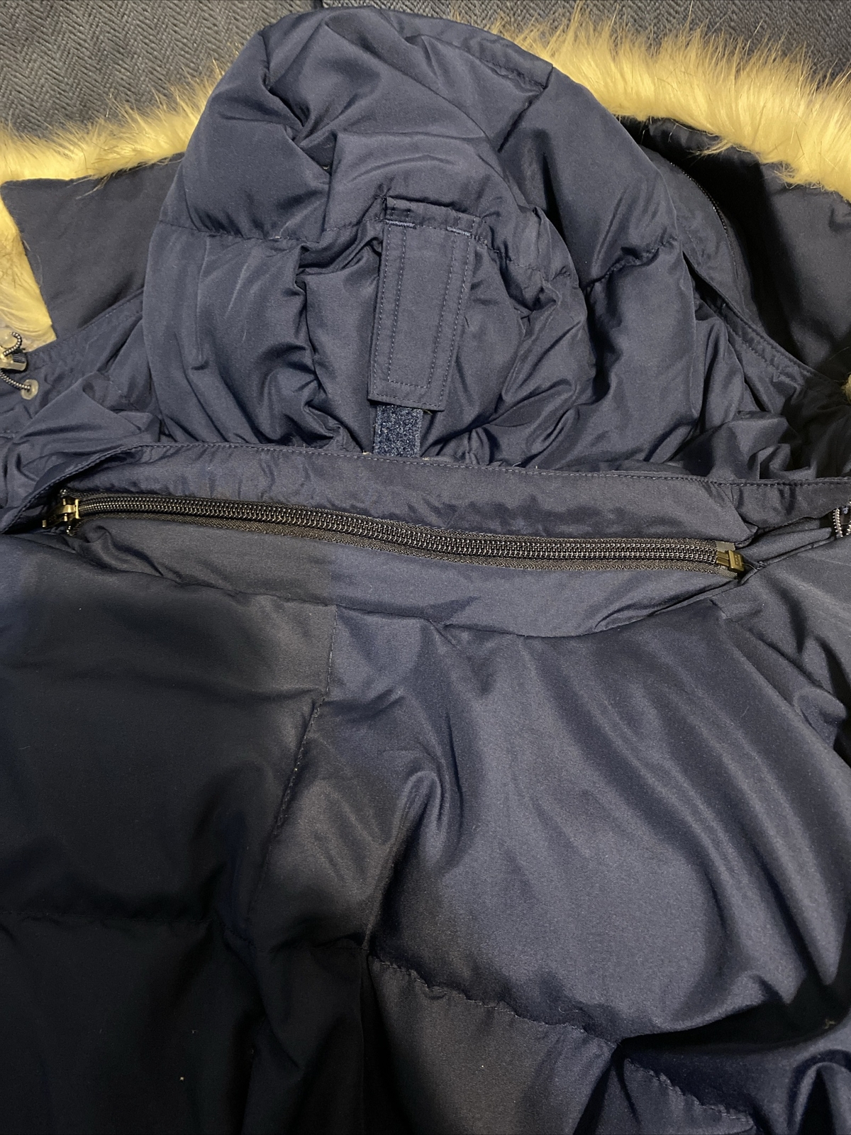 LL Bean Women’s XL Ultrawarm Jacket Down Parka Long Puffer Coat Fur Blue 227262 eBay