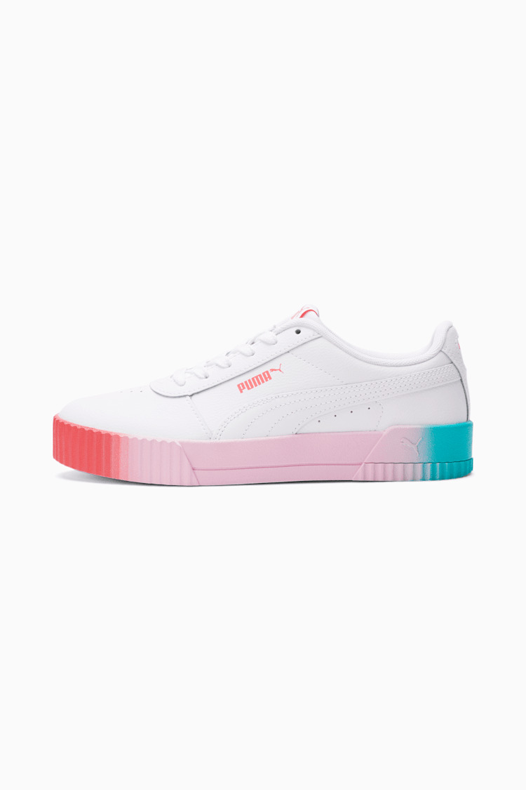 Puma Carina Summer Fade Coral Low Top Sneakers Shoes Women's Size 6.5 US