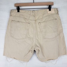 Everlane The Brown Denim Shorts Women's Size 31 Raw Hem