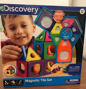 discovery kids magnetic tile set