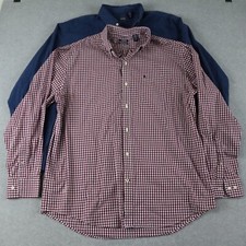 IZOD Shirt Mens XL Premium Essentials Pocket Button Down Long Sleeve Lot of 2