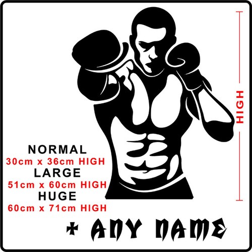Custom name wall stickers. Mountain bike, Boxing Boxer, Kickboxing Wall Art N173 - Picture 10 of 20