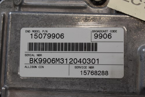 2001-2005 Chevy Silverado 2500 Trans Control Module 8.1L 5 Speed AT 4x4 15768288 - Picture 2 of 4