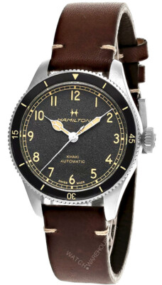 Hamilton Khaki Aviation Pilot Pioneer AUTO 38mm Black Dial Men's Watch H76205530