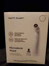 Vanity Planet Microderm Abrasion Wand Exfoliate Lines Smoother Bright Skin White